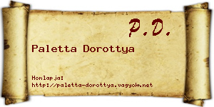 Paletta Dorottya névjegykártya